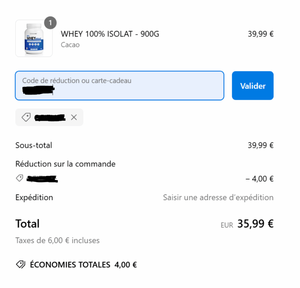 code promo nutrition.pro